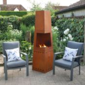 Casa Mia Tempo Gas Chiminea with a Cooking Griddle