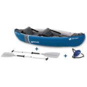 Sevylor Adventure 2 Person Kayak Kit - high-sided inflatable canoe. Seats two comfortably.