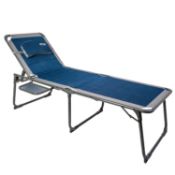 Quest Ragley Pro Lounge Bed with Side Table in Blu