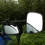 3 x Milenco Aero Grand Mirror Twinpack, Convex - versatile clamping system to fit the mirror to