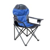5 x Outdoor Revolution High Back XL Chair Navy Blue and Black - lightweight powder coated steel