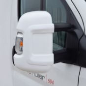 Milenco Short Arm Mirror Protectors, White - designed to fit 2007 vans and onwards with short arm