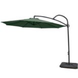 LG Palm 3.0m Cantilever Parasol in Forest Green -