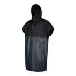 4 x Mystic Deluxe Black One-Size Poncho - Waterproof Outer Layer. Warm Terrycloth Inner Layer. Water