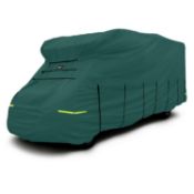 Maypole 4-Ply Green Motorhome Cover - 7.0m-7.5m - Four zips positioned on both sides of the cover at