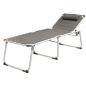 Outwell New Foundland XL Reclining Sun Lounger, 5 Positions – aluminium frame, detachable pillow,