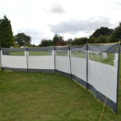 3 x Maypole 5 Panel Pole Windbreak - 6 strong steel poles provide stability. The windbreak