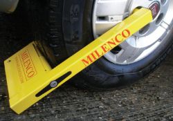 2 x Milenco Compact Wheelclamp - fits all caravan and motorhome steel and alloy wheels from 12 to 16