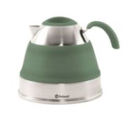 5 x Outwell Collaps Shadow Green 2.5-Litre Kettle - collapses completely flat for easy or storage