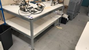 Big Dug inspection bench, Dimensions approx. 1.8m x 1.2m x 0.93cm, contents excluded