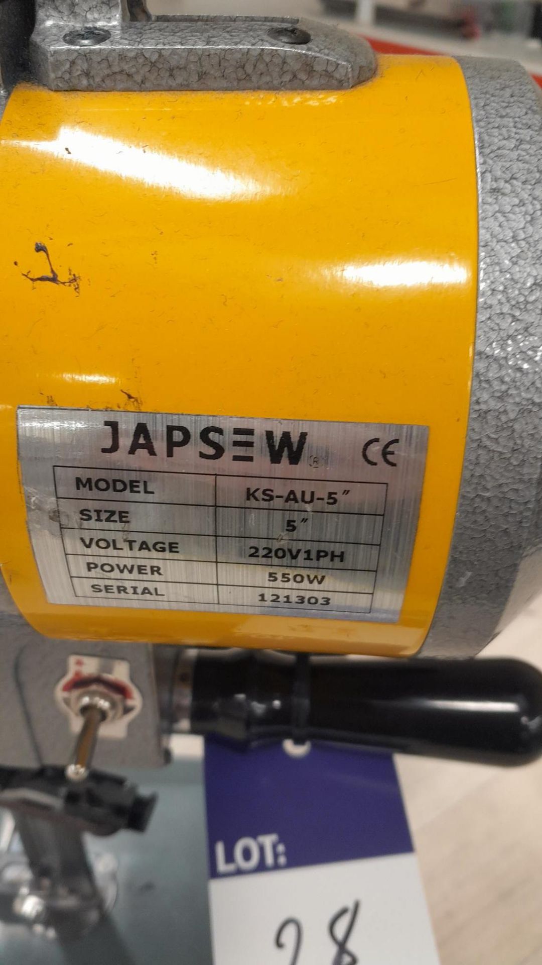 Japsew KS-AU-5 Straight Knife Material Cutter Serial Number 121303, 240v - Image 3 of 3