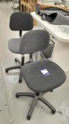 2 x Sewing Operators chairs, as lotted