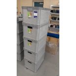 5 x Keeeper Robert 64litre storage boxes