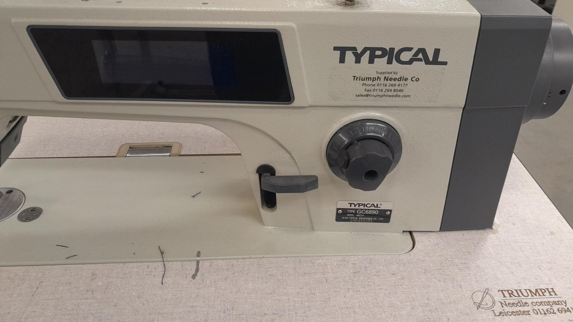 Typical GC6890 Flatbed Sewing Machine Serial Number 200465285, 240v - Image 3 of 3