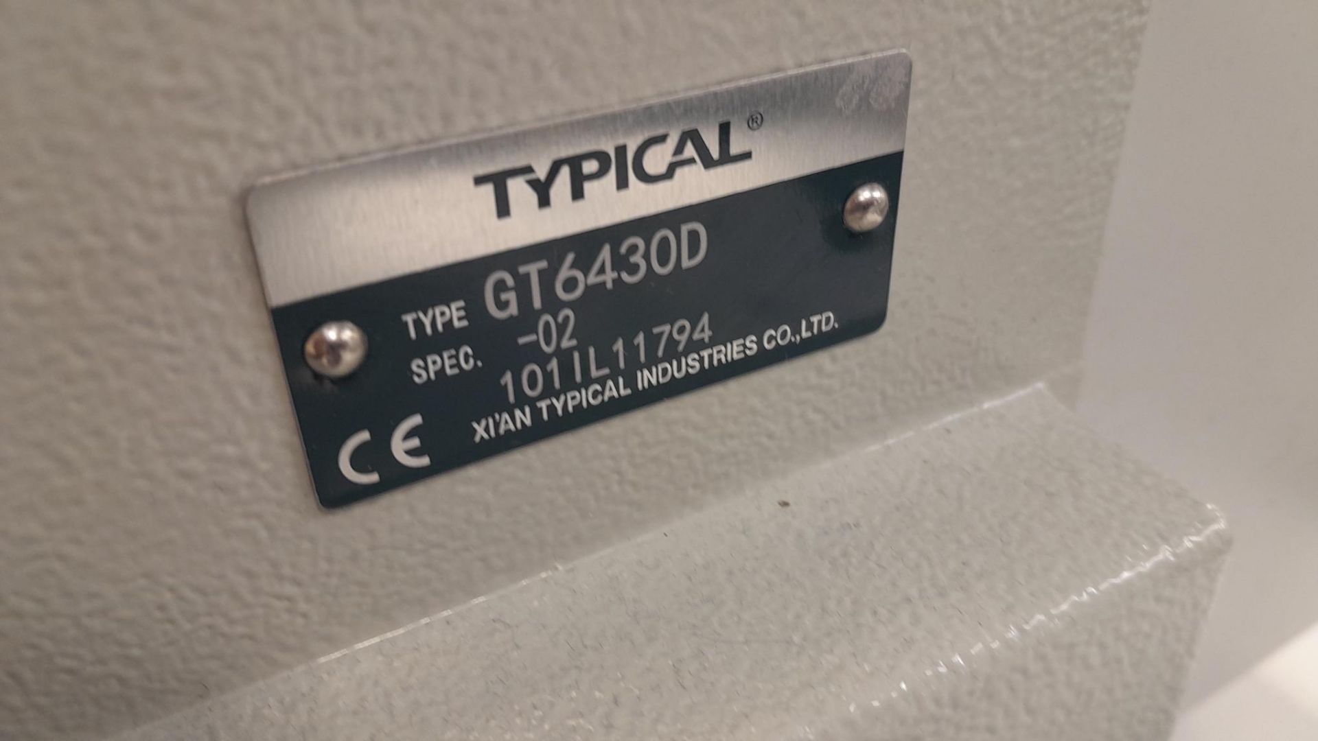 Typical GT6430D-02 Auto Bar Tacker Serial Number 10/1L11794, 240v - Image 5 of 5