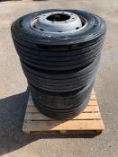 Wheel and Tyres:Qty 4 Continental 265/70R19.5, load range N Tubeless. Job Lot