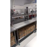 Stainless Steel Mobile Prep Table with Shelf Under and Gantry Over attachment 1,500 x 650 (