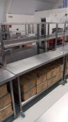 Stainless Steel Mobile Prep Table with Shelf Under and Gantry Over attachment 1,500 x 650 (