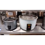 Buffalo CN324 4 Ltr commercial rice cooker, serial number CN324UK2212240170 and Russell Hobbs