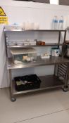 Stainless Steel Mobile Prep Table with Shelf Under and Gantry Over attachment 1,500 x 650 (