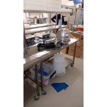 Stainless Steel Mobile Prep Table with Shelf Under and Gantry Over attachment 1,500 x 650 (