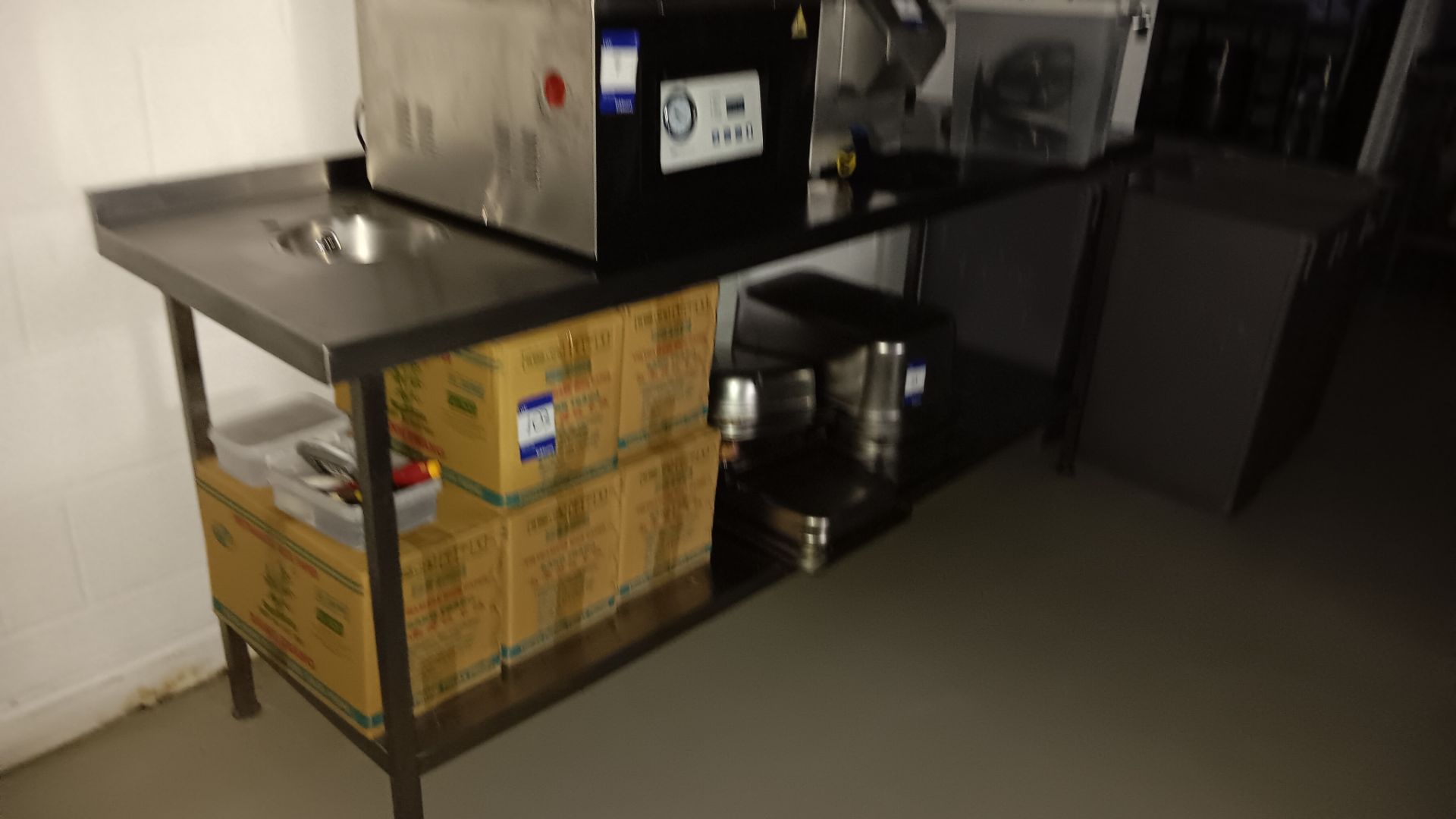 Stainless steel prep table with hand wash sink 2,100 x 700 (Contents Excluded) - Image 2 of 3