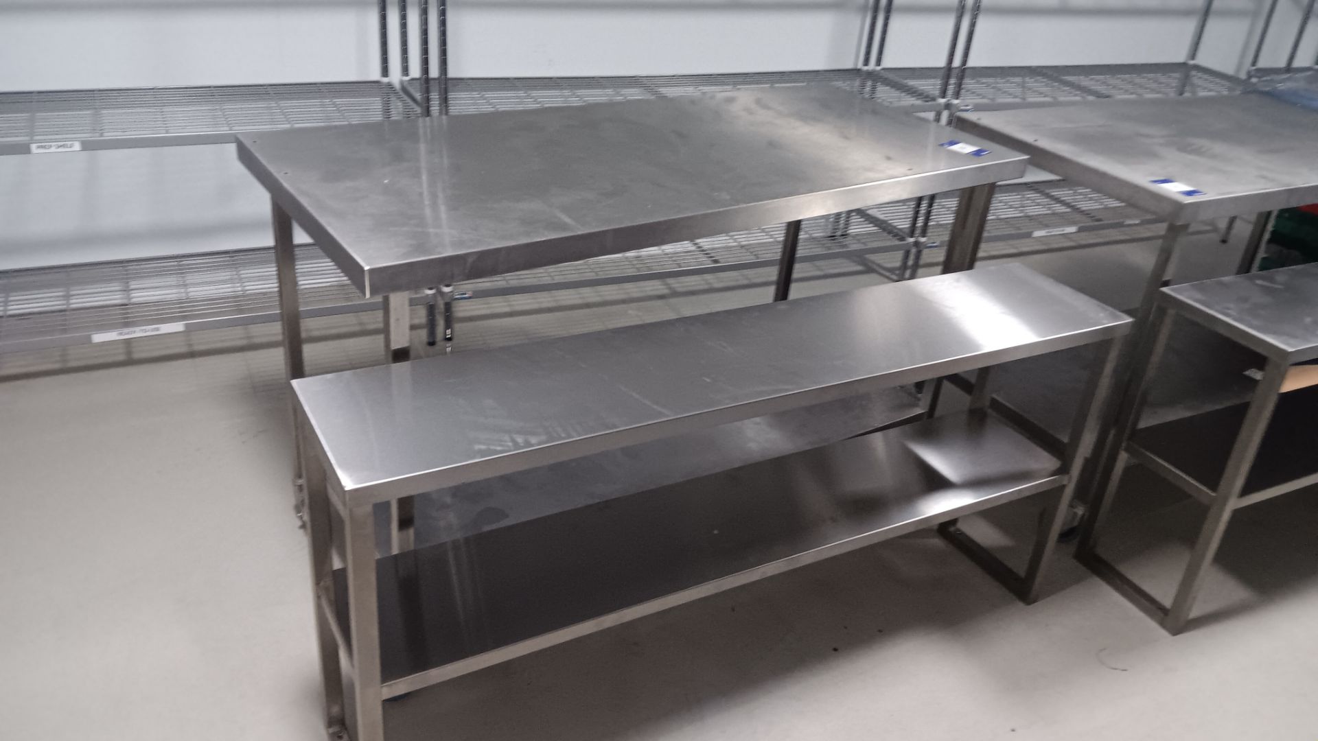 Stainless Steel Mobile Prep Table with Shelf Under and Gantry Over attachment 1,500 x 650 (