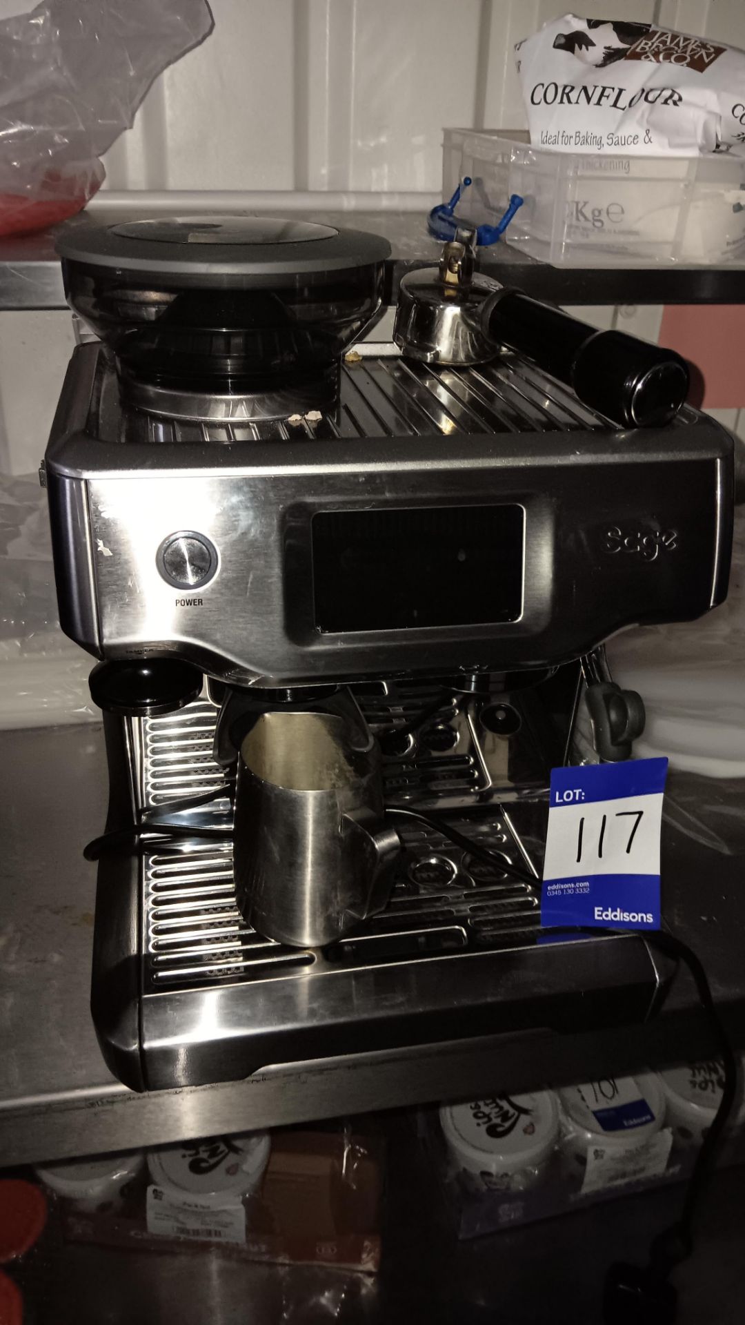 Sage SES880 BSS/C The Barista Touch Espresso Coffee Machine, Serial number A1SKAESA221303170