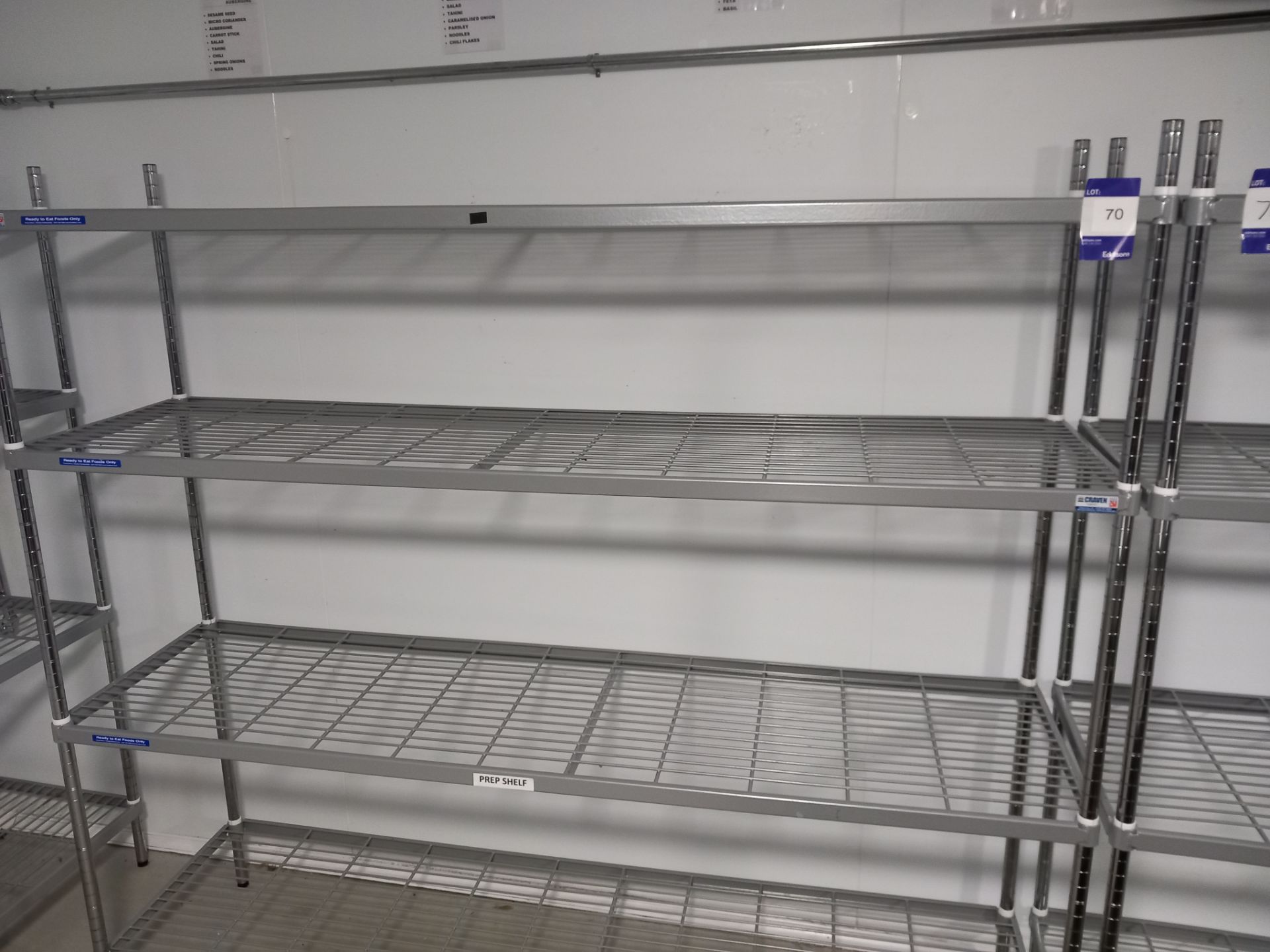 2 x Craven adjustable wire racking shelving units