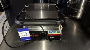 Adexa EG01C electric panini ribbed/smooth single contact grill (2020) Serial number 200846631