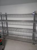 2 x Craven adjustable wire racking shelving units