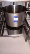 2 x Stainless steel stock pots