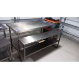 Stainless Steel Mobile Prep Table with Shelf Under and Gantry Over attachment 1,500 x 650 (