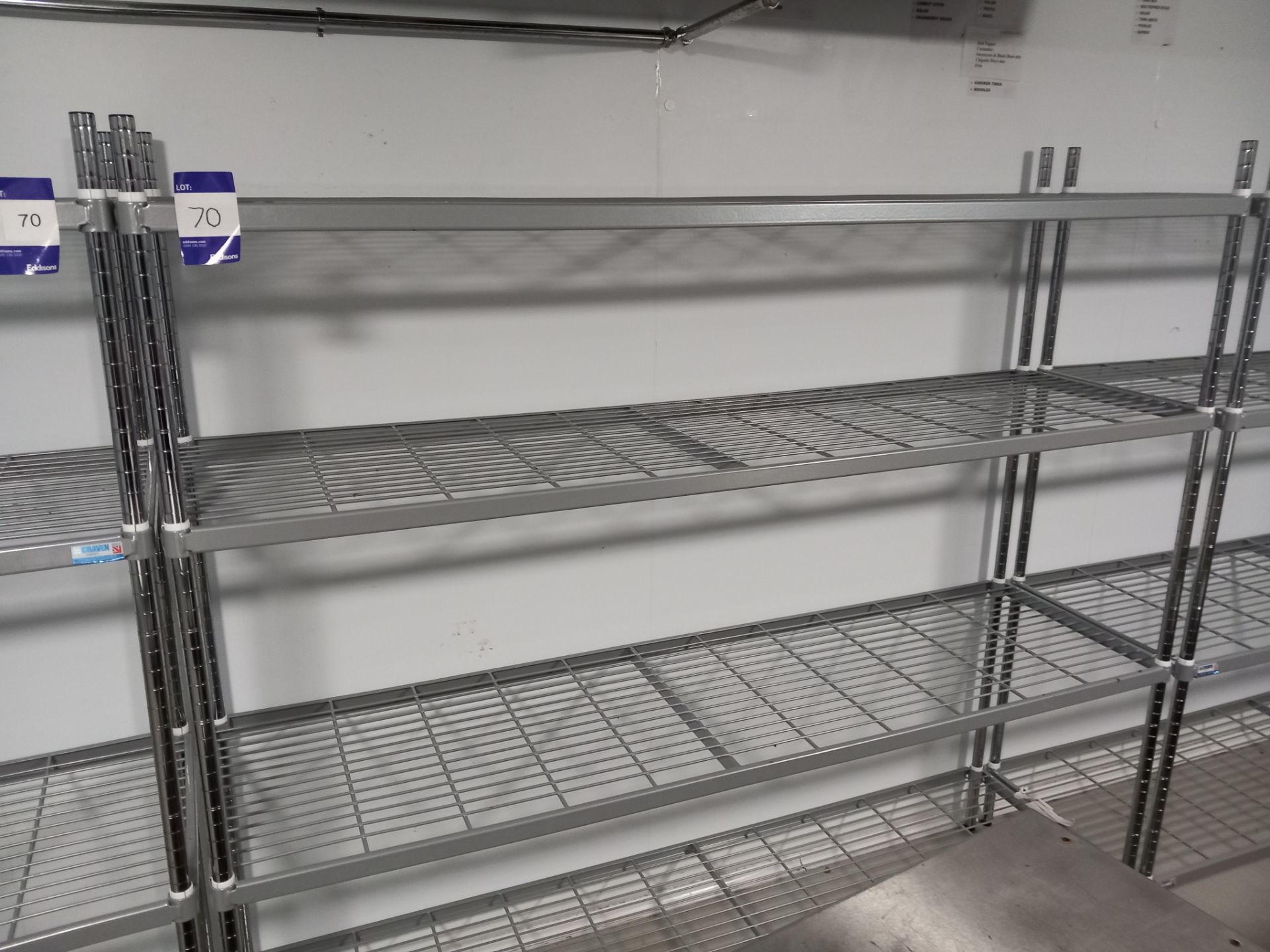 2 x Craven adjustable wire racking shelving units - Image 2 of 2