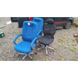 3 x Office Chairs, As lotted
