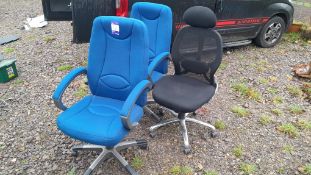 3 x Office Chairs, As lotted