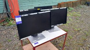 Lot Comprising 2 x Dell 24" Widescreen TFT monitors and 2 x Acer 19" TFT monitors