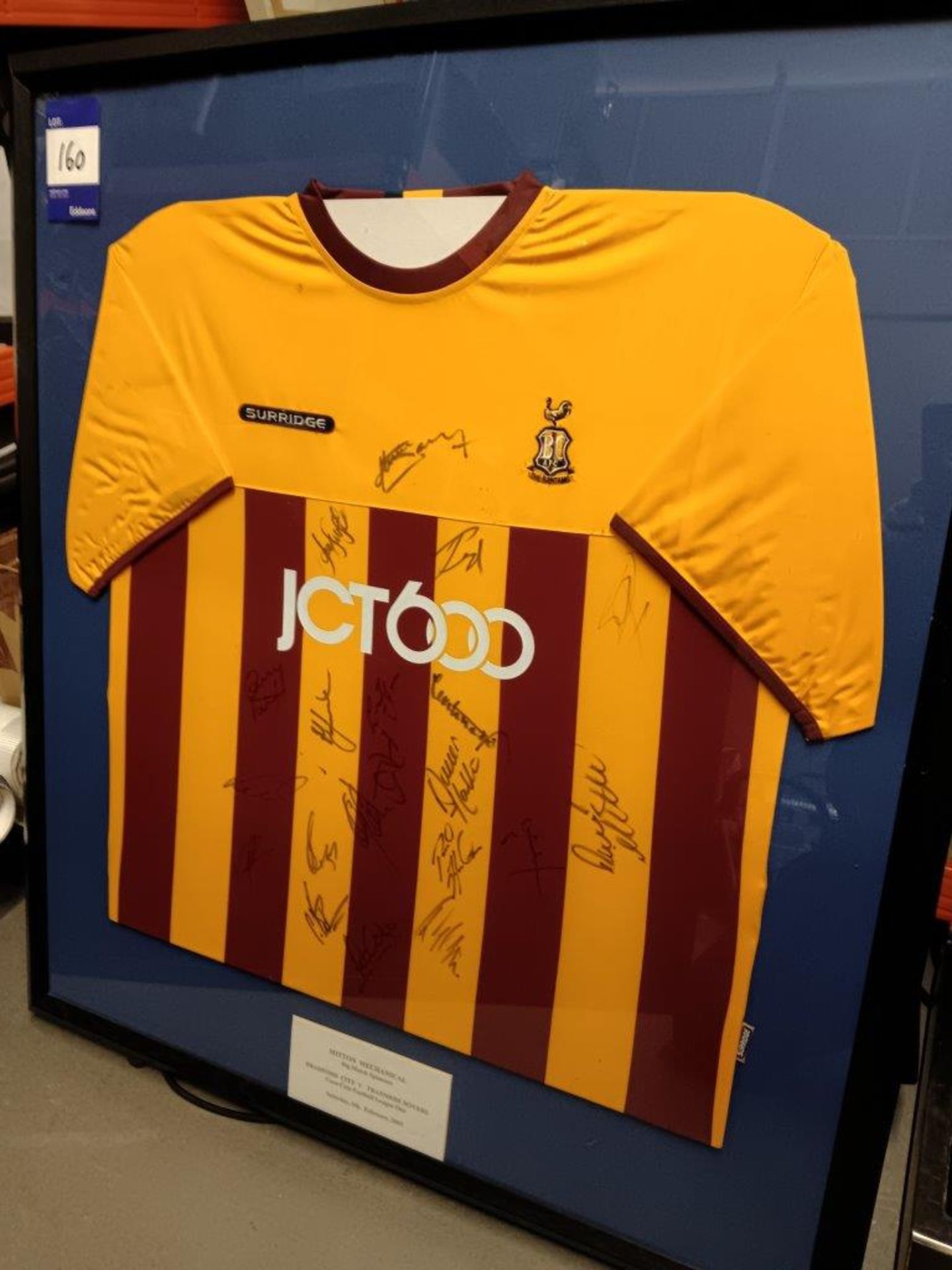 Framed Bradford City Shirt, Signed