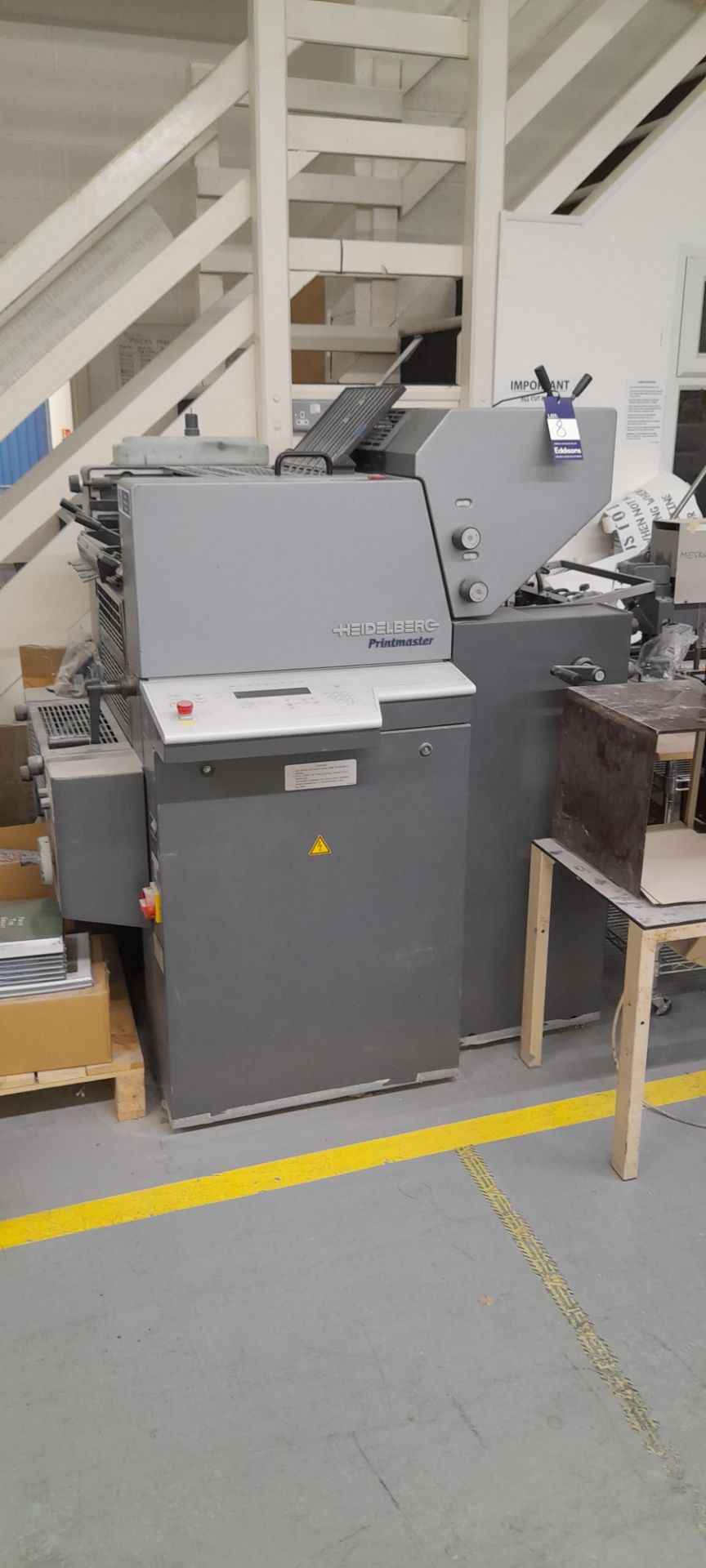 Heidelberg Printmaster A2 Printing Press, Serial number 963833. To be disconnected by a qualified