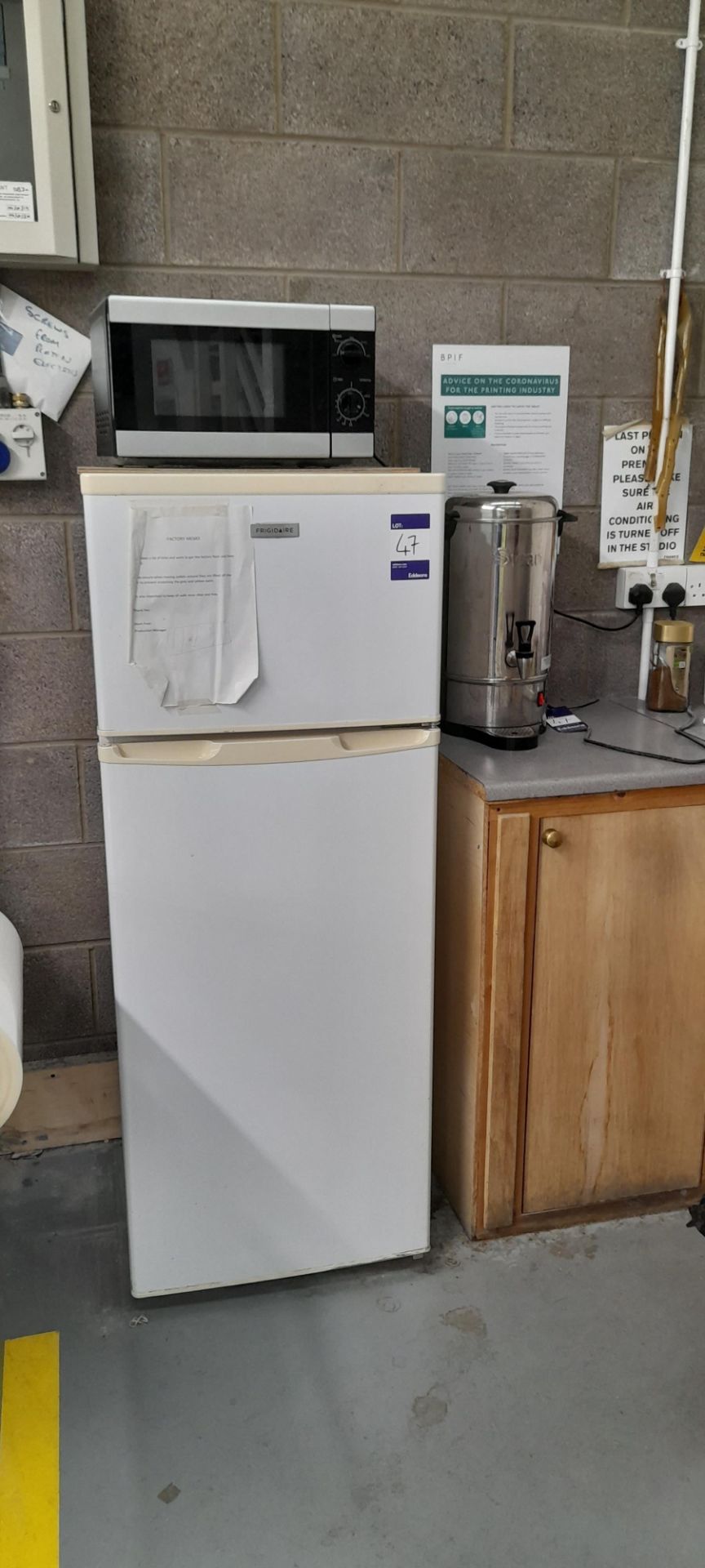 Frigidaire fridge freezer, microwave oven & Swan atmosphere boiler