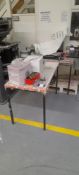 Two Tables & Chrome Wire Trolley