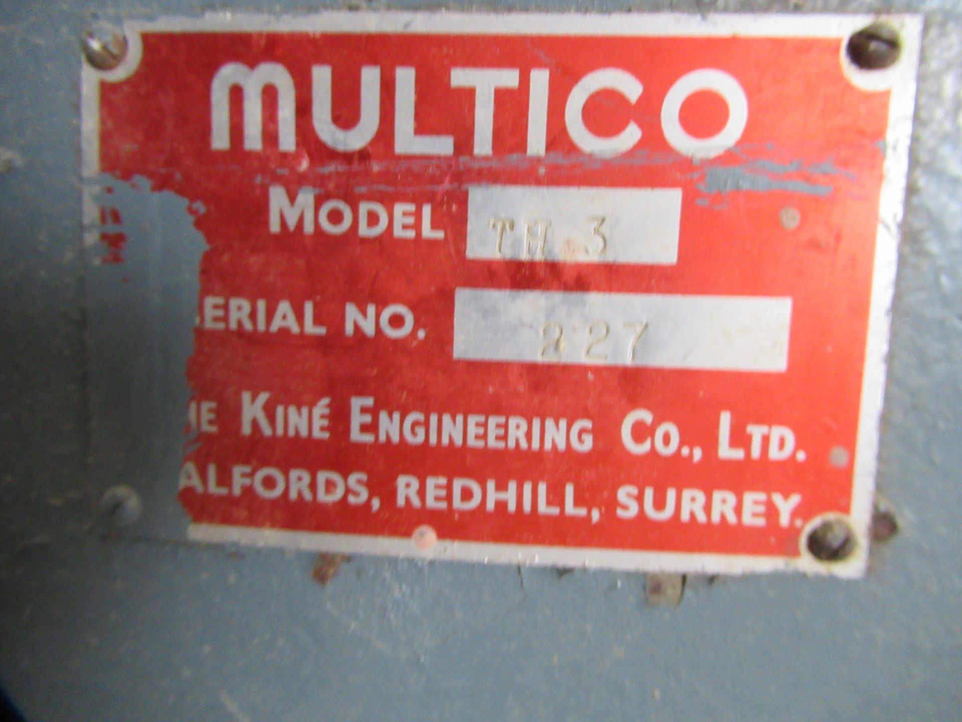 Multico 12" x 5" Thickness Planer 2 Speed- 415V - Image 5 of 8