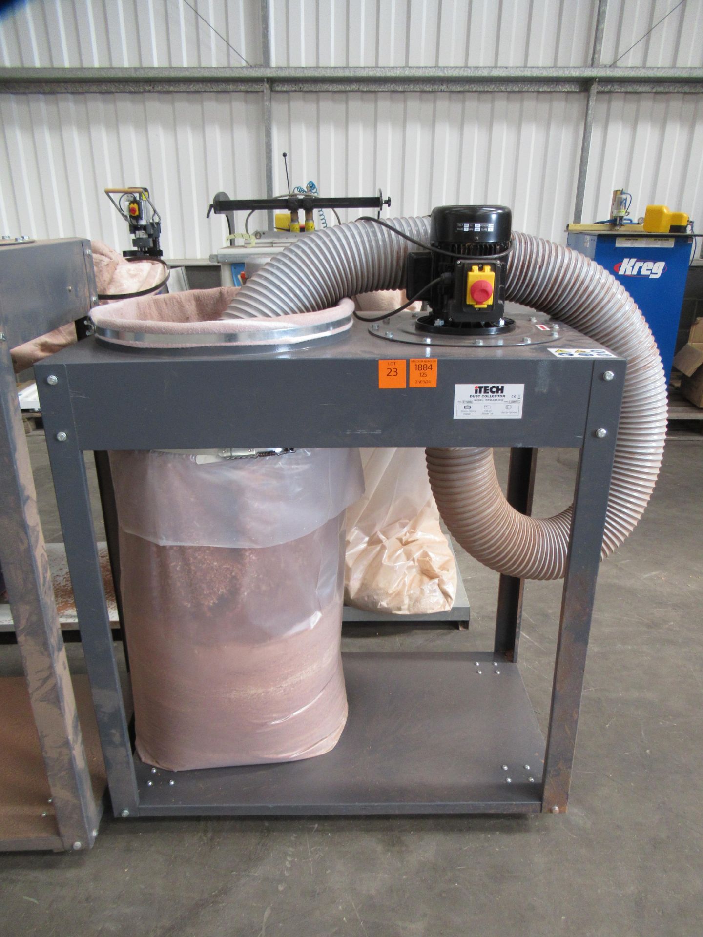 iTech Single-Bag Mobile Dust Collector - 230V