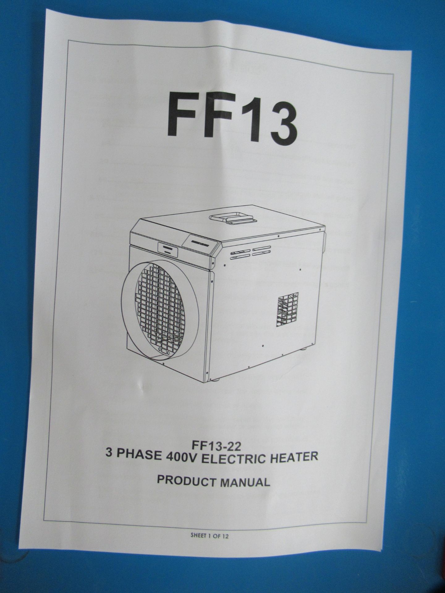 FF13T-22 3ph Electric Heater - Boxed, Unused - Image 3 of 6