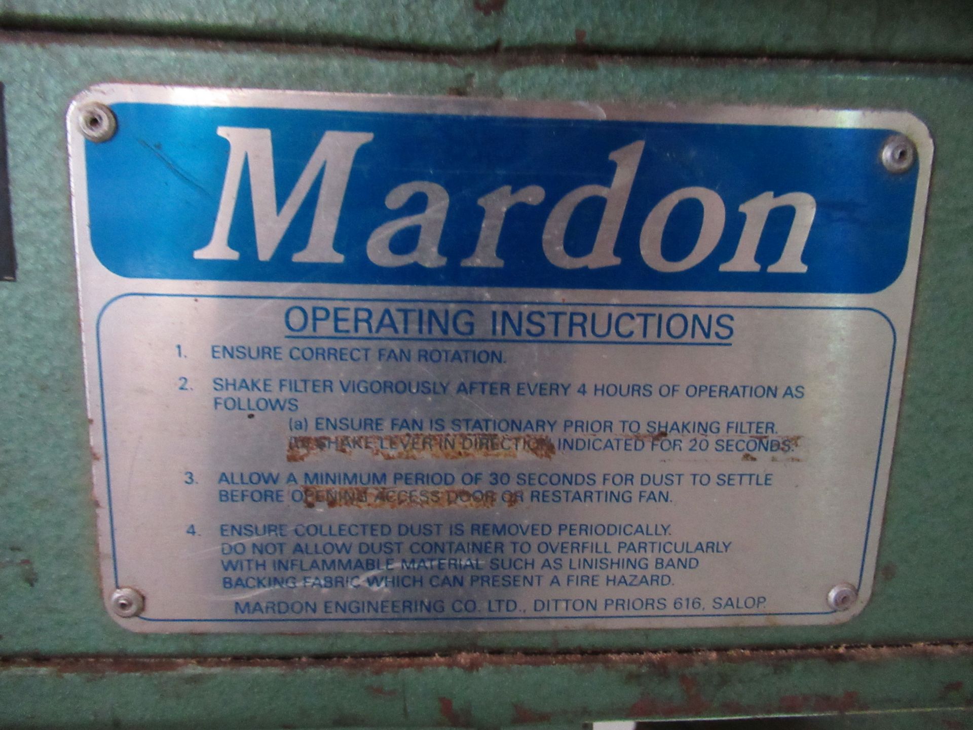 A Mardon Single Bag Dust Unit - 3ph - Image 3 of 5