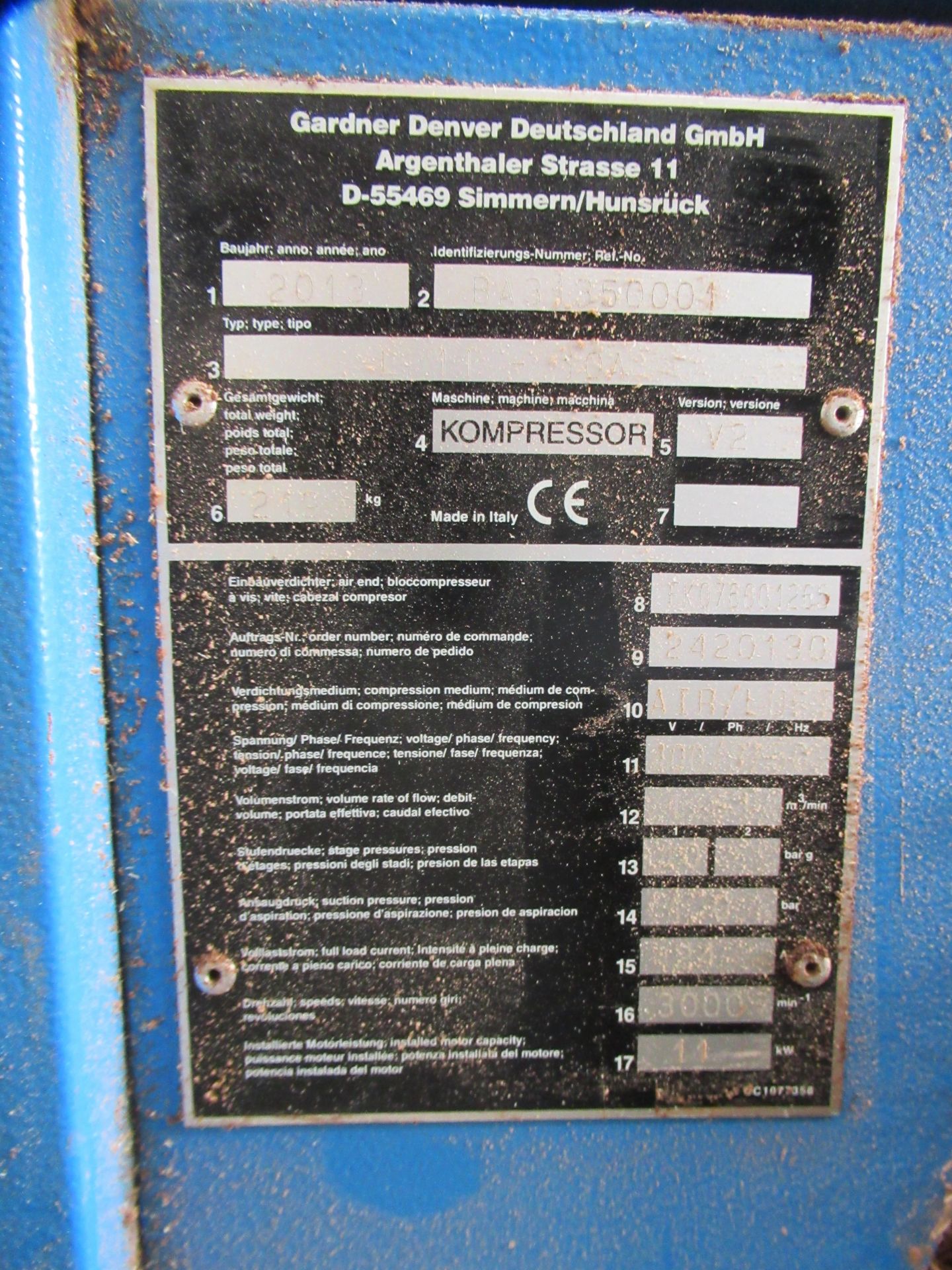 CompAir L11 Screw Compressor with Tundra Air Dryer and ABAC 200L Air Receiver Tank. - Image 3 of 10