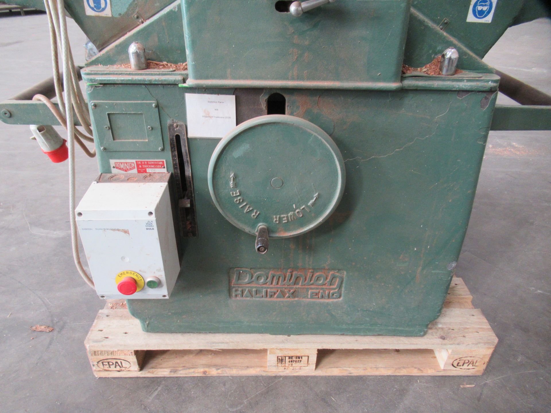 Dominion 16" x 9" Planer Thicknesser Model 966 - 3ph - Image 7 of 8