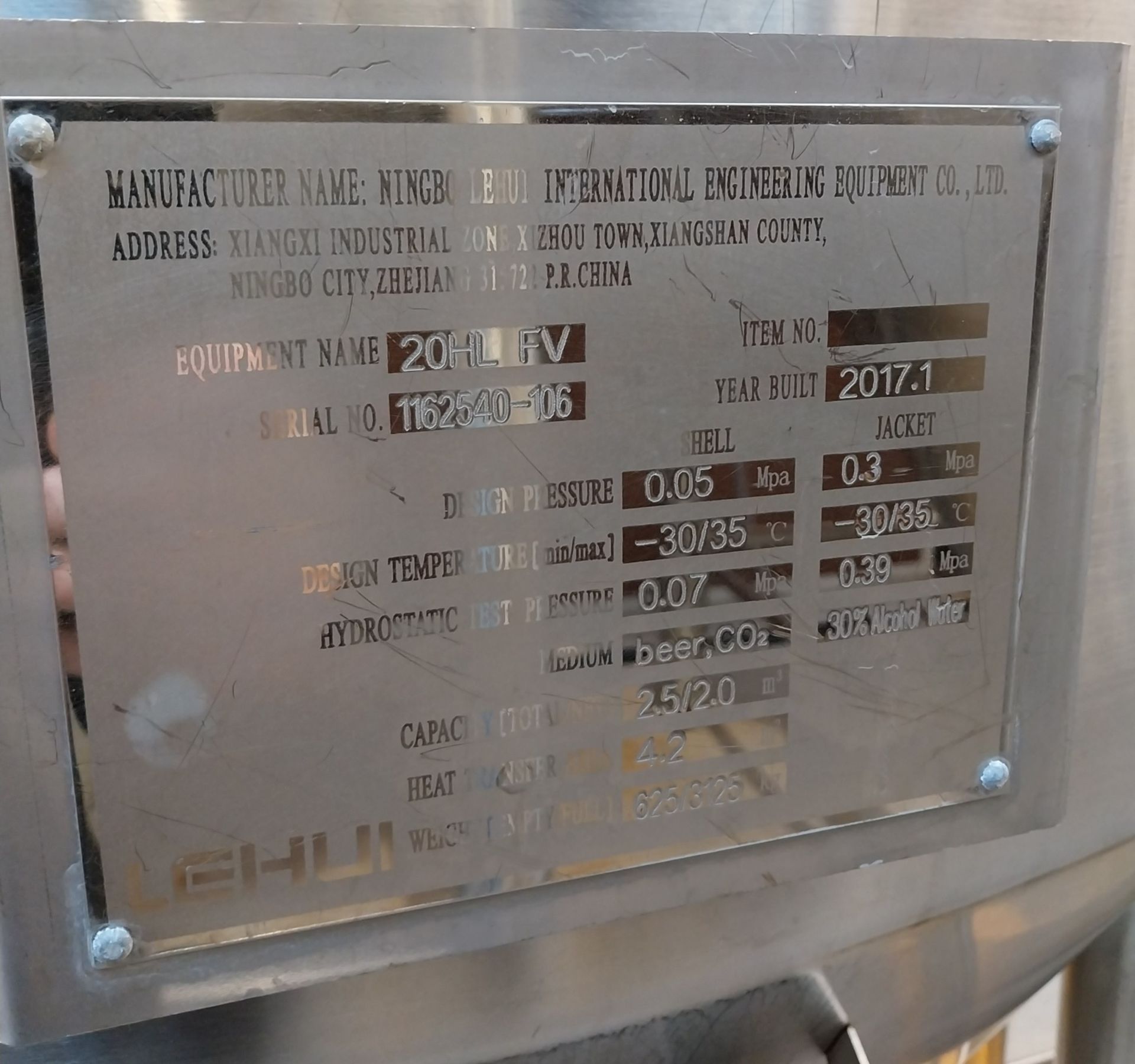 2x SSV Temperature Controlled FV's 20HL (2017) Serial numbers 1162540-106, 1162540-105 - Image 2 of 4