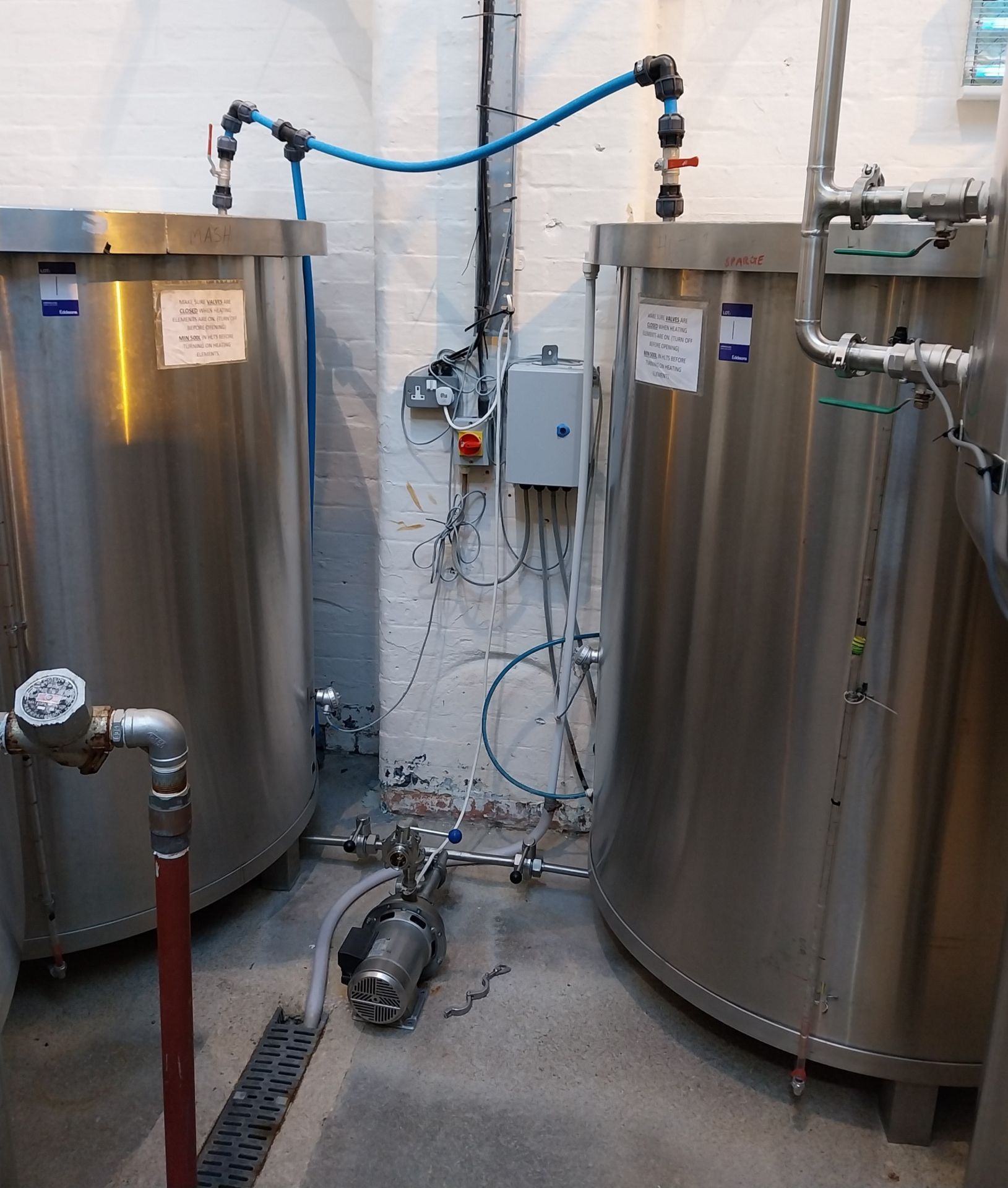 Brewhouse 15bbl Comprising: Mashtun HG 2.5 (2500Ltr) Steam Jacketed Serial number HG-TH2500-12 ( - Image 8 of 17