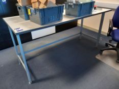 Steel framed packing table